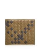 Bottega Veneta Tartan Leather Bi-fold Wallet