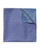Eton Double-sided Floral Print Silk Pocket Square