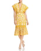 Saylor Floral Crochet-lace Midi Dress