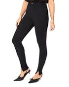 Weworewhat High Rise Ankle Zip Skinny Jeans In Jet