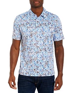 Robert Graham Shark Bait Paisley Print Classic Fit Performance Polo Shirt