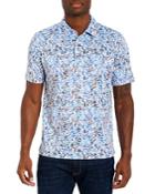 Robert Graham Shark Bait Paisley Print Classic Fit Performance Polo Shirt
