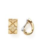 Roberto Coin 18k White & Yellow Gold Venetian Princess Diamond Earrings