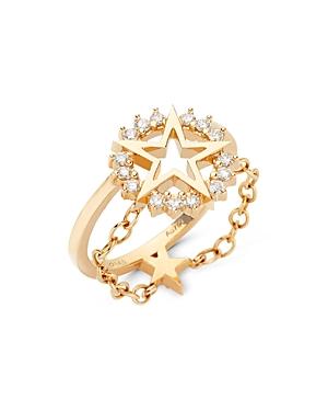 Nouvel Heritage 18k Yellow Gold Mystic Diamond Medium Star Ring