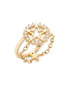 Nouvel Heritage 18k Yellow Gold Mystic Diamond Medium Star Ring