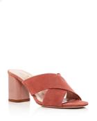 Kate Spade New York Denault Suede And Patent Leather High Heel Slide Sandals