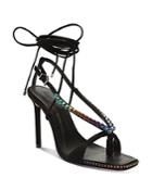 Schutz Women's Vikki Embellished Ankle Tie Sandals