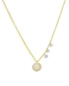 Meira T 14k Yellow & White Gold Diamond & Opal Necklace, 18