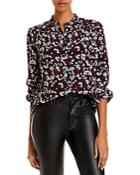 Joie Myella Floral Puff Sleeve Silk Top