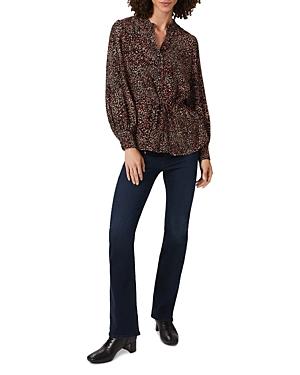Hobbs London Rosalia Printed Peplum Blouse