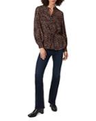 Hobbs London Rosalia Printed Peplum Blouse