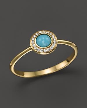 Ippolita 18k Lollipop Mini Ring In Turquoise With Diamonds