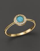 Ippolita 18k Lollipop Mini Ring In Turquoise With Diamonds