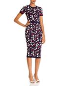 Shoshanna Evan Floral Knit Midi Dress