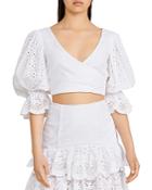 Significant Other Juliette Eyelet Crop Top