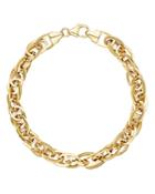 14k Yellow Gold Oval Links Chain Bracelet
