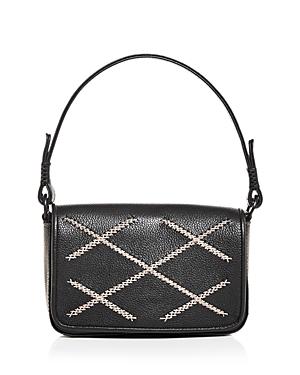 Callista Iconic Cross Mini Baguette Leather Shoulder Bag