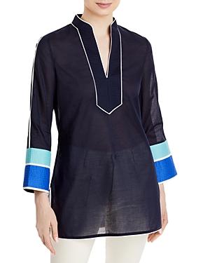 Tory Burch Cotton Colorblocked Tunic