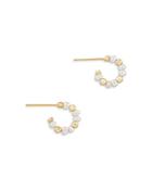 Kendra Scott Scarlet Cultured Freshwater Pearl And Bead Huggie Hoop Earrings