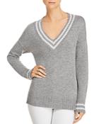 Aqua Varsity V-neck Sweater - 100% Exclusive