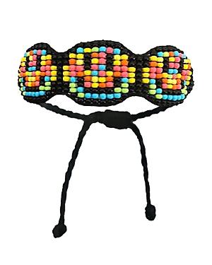 Ayounik Tie Dye Smiley Face Beaded Bracelet