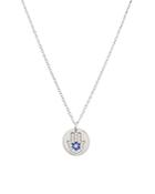 Aqua Hamsa Disc Pendant Necklace In Sterling Silver Or Gold-plated Sterling Silver, 16-18 - 100% Exclusive