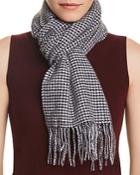 C By Bloomingdale's Mini Houndstooth Cashmere Scarf - 100% Exclusive
