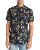 Scotch & Soda Short-sleeve Palm Tree-print Regular Fit Shirt