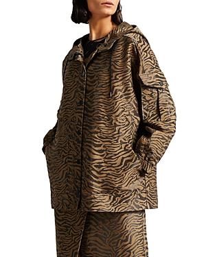Ted Baker Neina Animal Jacquard Hooded Jacket