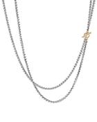 David Yurman Sterling Silver & 14k Yellow Gold Bel Aire Long Chain Necklace, 41