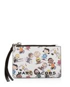 Marc Jacobs The Box Peanuts Leather Top Zip Wallet