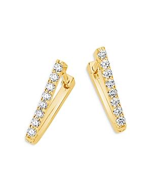 Bloomingdale's Diamond V Shaped Huggies In 14k Yellow Gold, 0.33 Ct. T.w. - 100% Exclusive