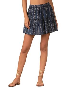 Elan Printed Tiered Skirt