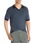 Vince Johnny Collar Cotton & Cashmere Slim Fit Polo Shirt