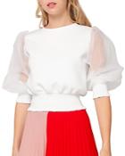 Gracia Organza Puff Sleeve Top (31% Off) Comparable Value $72