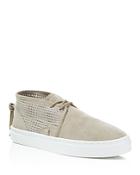 Clear Weather Lakota Suede Perforated Lace Up Sneakers