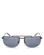 Marc Jacobs Women's Flat Top Brow Bar Rimless Aviator Sunglasses, 56mm