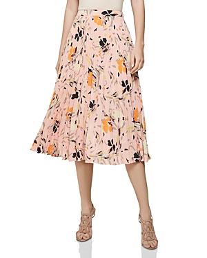 Reiss Andi Floral Pleated Skirt