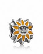 Pandora Charm - Sterling Silver & Enamel Sunshine, Moments Collection