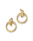 Bloomingdale's Circle Swirl Earrings In 14k Yellow Gold - 100% Exclusive