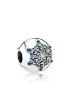 Pandora Charm - Sterling Silver, Cubic Zirconia & Glass Snowflake, Moments Collection
