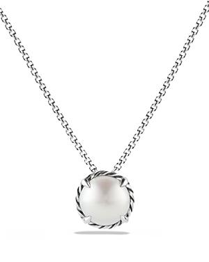 David Yurman Chatelaine Pendant Necklace With Pearl