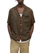 Allsaints Blindspot Relaxed Fit Short Sleeve Camp Shirt