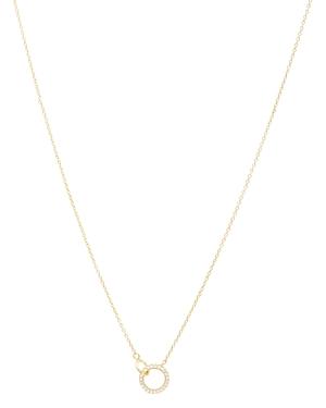 Gorjana 18k Gold-plated Cubic Zirconia Interlocking Adjustable Pendant Necklace, 17