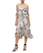 Allsaints Fali Senja Ruffle Midi Dress