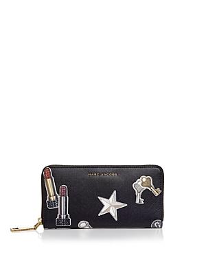 Marc Jacobs Tossed Charms Standard Saffiano Leather Continental Wallet