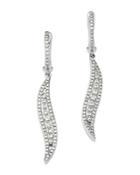 Kc Designs 14k White Gold Curve Diamond Earrings