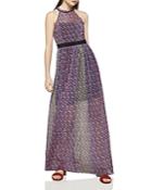 Bcbgeneration Color-block Floral Print Maxi Dress