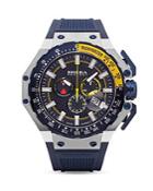 Brera Orologi Gran Turismo Navy Blue Ionic-plated Stainless Steel Watch With Navy Blue Rubber Strap, 54mm