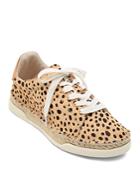Dolce Vita Women's Madox Leopard Print Calf Hair Lace-up Sneakers